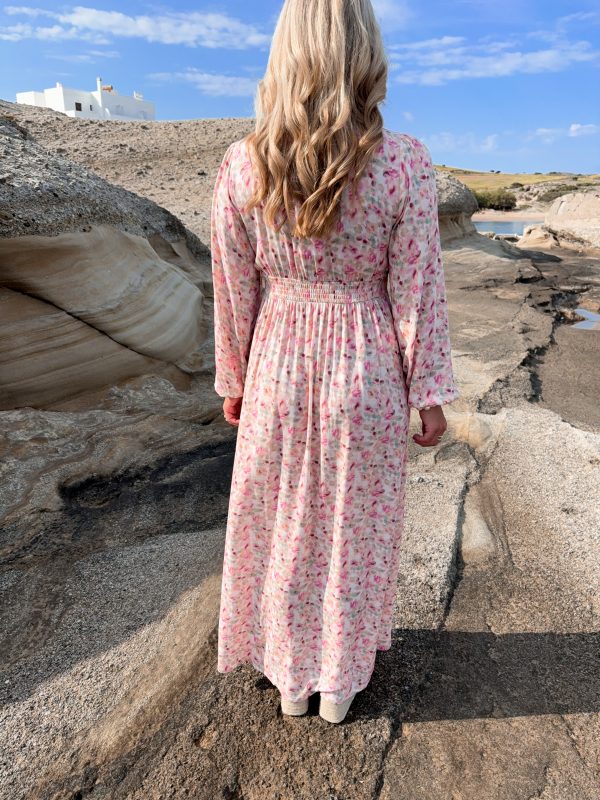 Jana Långklänning - Rosa Mönstrad - Bild 4