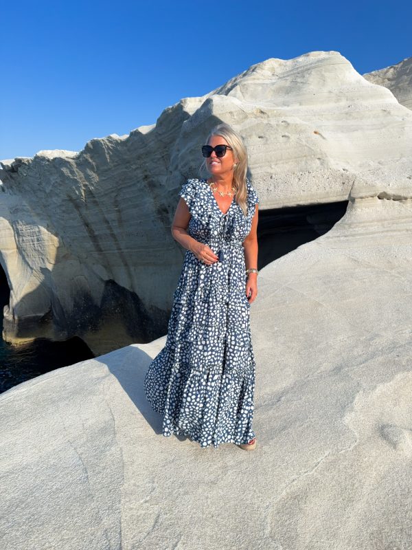 Pina Maxi Dress - Blue Dots - Coconut Milk - Bild 2