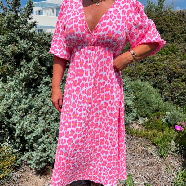 Bomullsklänning - Pink Leo