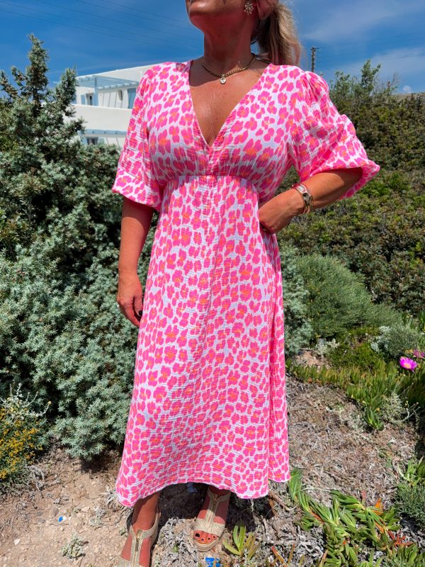 Bomullsklänning - Pink Leo