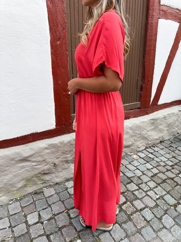 Viskosklänning - Röd - Bild 3