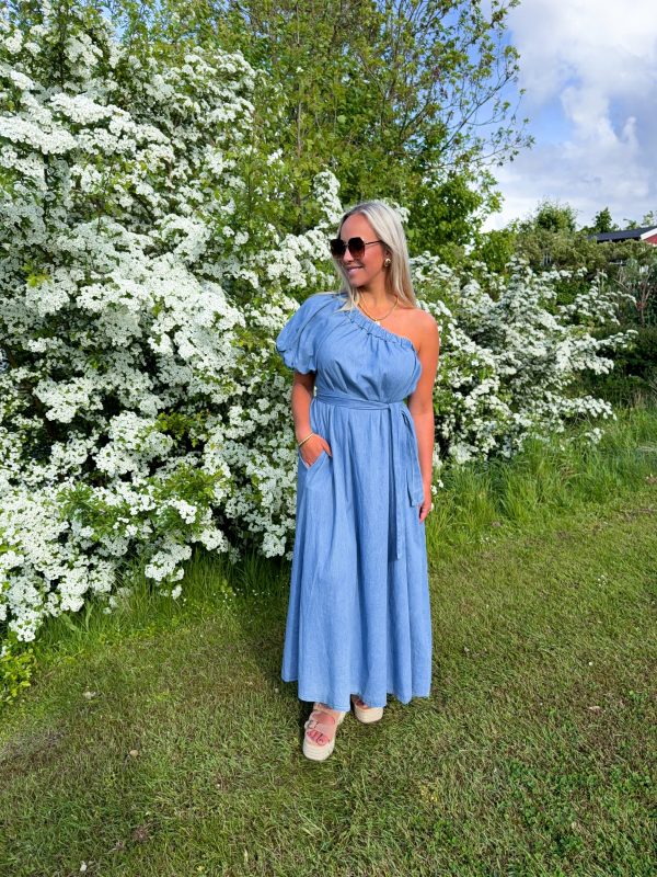 Jeansklänning - One Shoulder - Bild 2