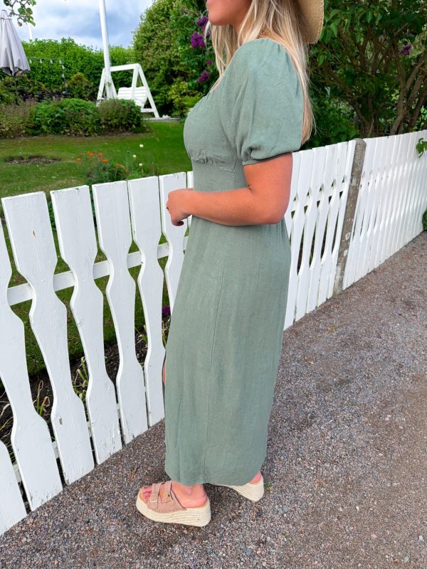 Amanda Linneklänning - Khaki - Bild 3