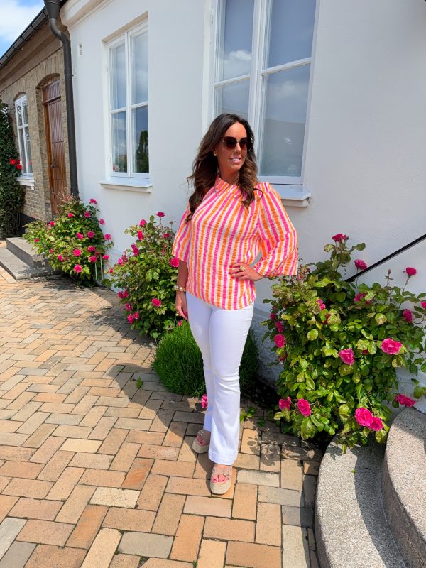 Bomullsblus - Pink Stripes - Bild 2