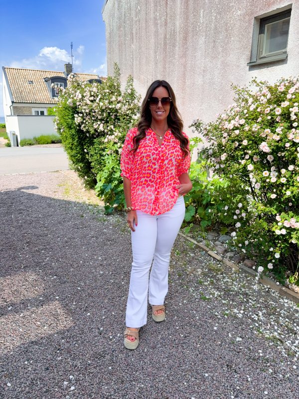 Leopard Skjortblus - Rosa - Bild 2