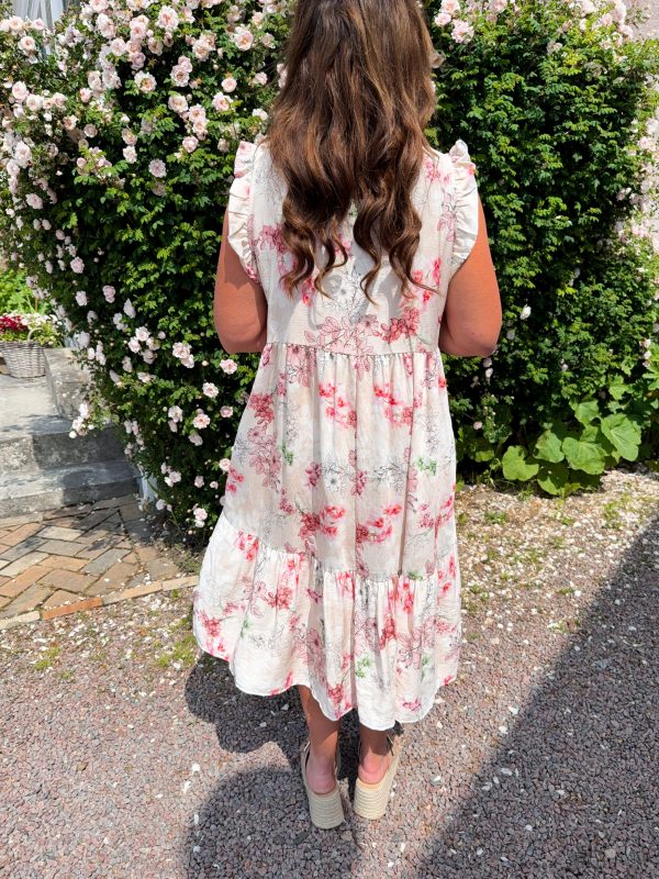 Blommönstrad Klänning - Beige/Rosa - Bild 3