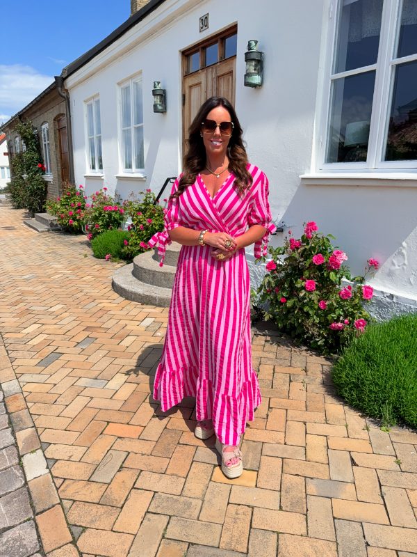 Audry Dress - Stripes - Cerise - Bild 2