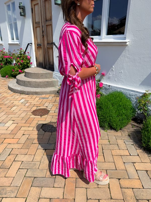 Audry Dress - Stripes - Cerise - Bild 3