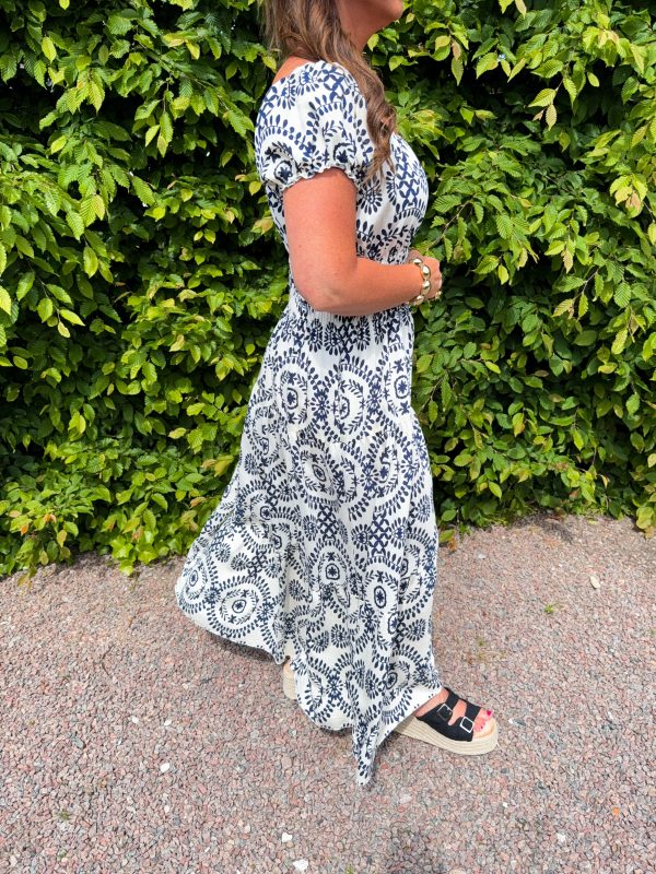 Smock Klänning - Mönstrad Marinblå - Bild 3