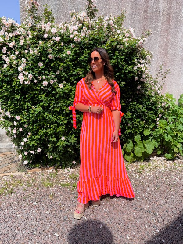 Audry Dress - Stripes - Rosso - Bild 4