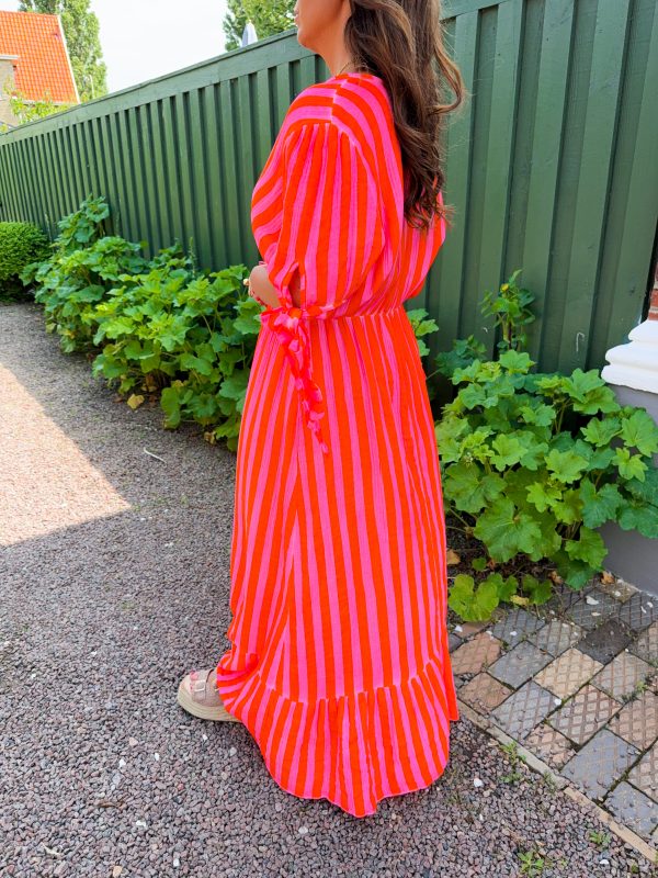 Audry Dress - Stripes - Rosso - Bild 3
