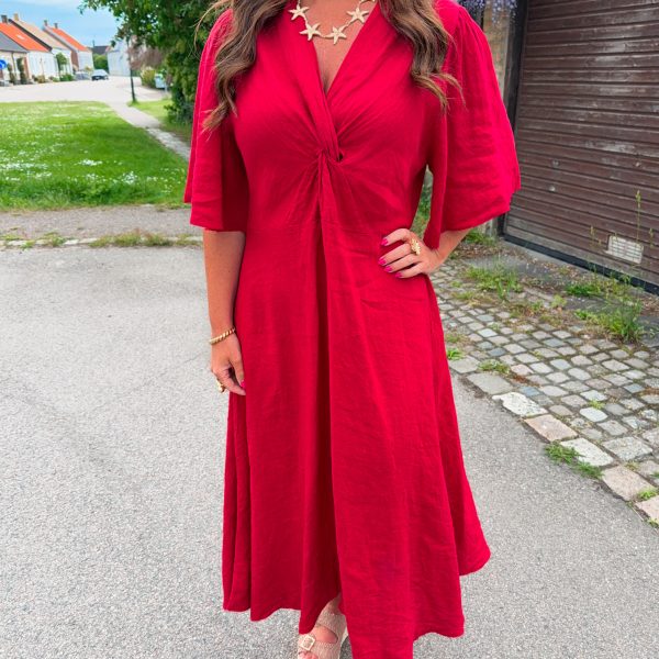 Vera Linneklänning - Röd