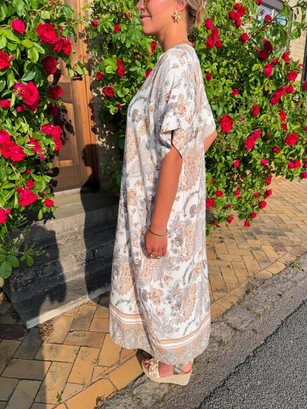 Paisleyklänning - Alida - Beige/Grå - Bild 3