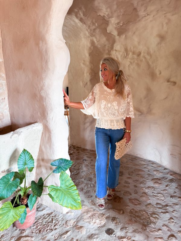 Beige Butterfly Blus - Bild 2