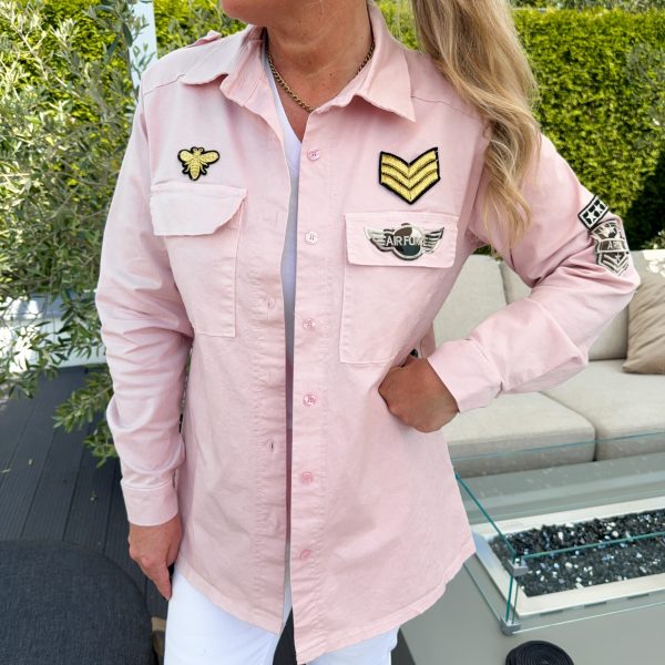 Army Skjortjacka - Ljusrosa