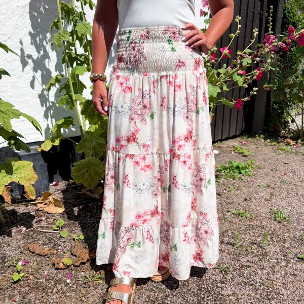 Bohokjol - Blommönstrad Beige/Rosa