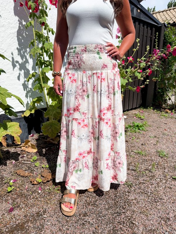 Bohokjol - Blommönstrad Beige/Rosa