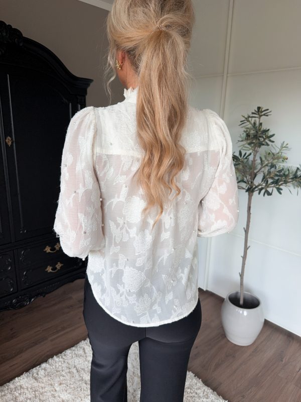 Tunn Skjortblus - Pärlor - Bild 3