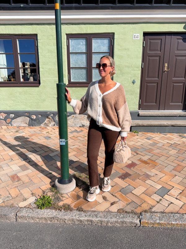 Stickad Kofta - Brun/Beige - Bild 4