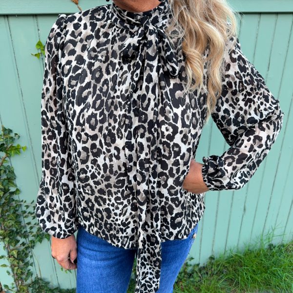 Långärmad Festblus - Leopard