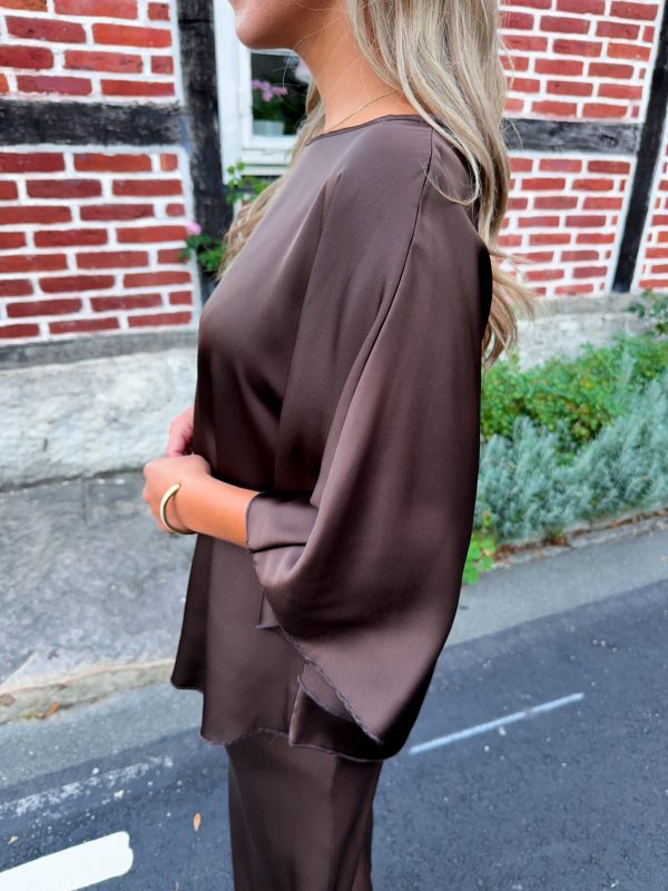Satinblus - Brun - Bild 3