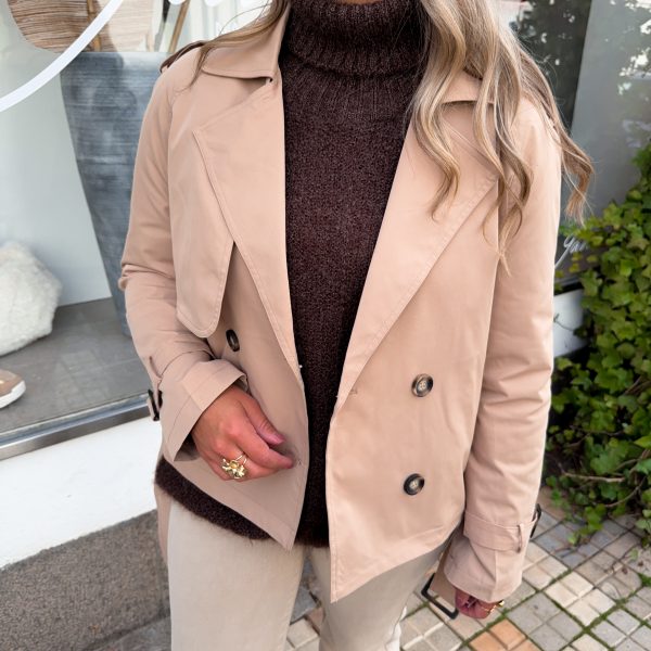 Kort Trenchcoat - Beige