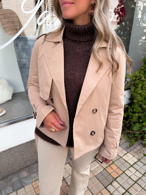 Kort Trenchcoat - Beige