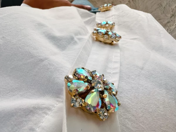 Flower Button Charm - Aurora