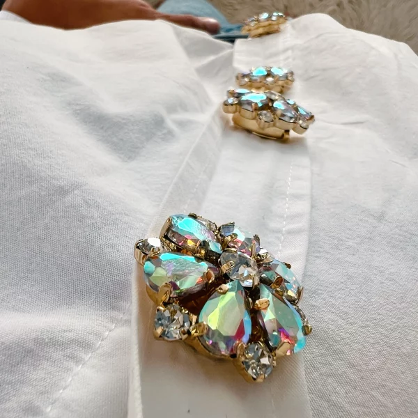 Flower Button Charm - Aurora