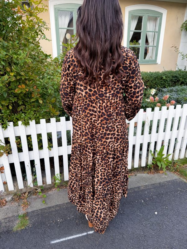 Viskosklänning - Leopard - Bild 4