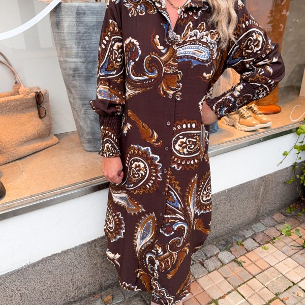 Paisley Skjortklänning - Brun