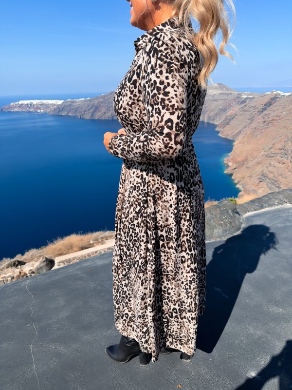 Mjuk Skjortklänning - Leopard - Bild 4