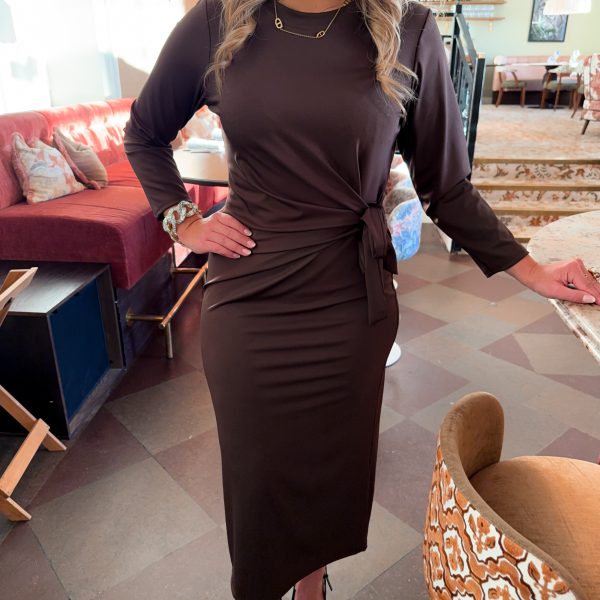 Brun Tight Klänning - Knyte