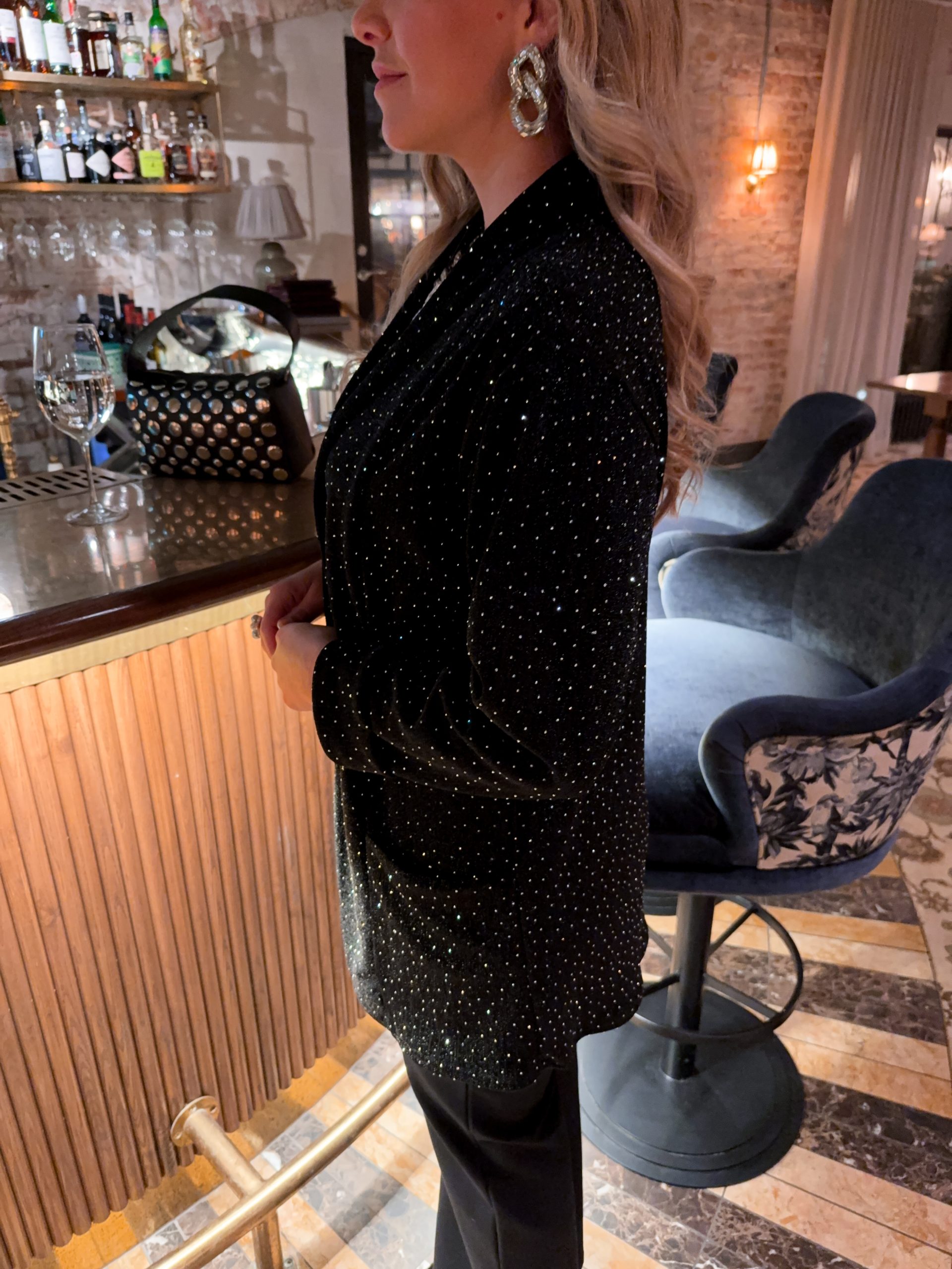 Svart Paljettkavaj - Bild 6