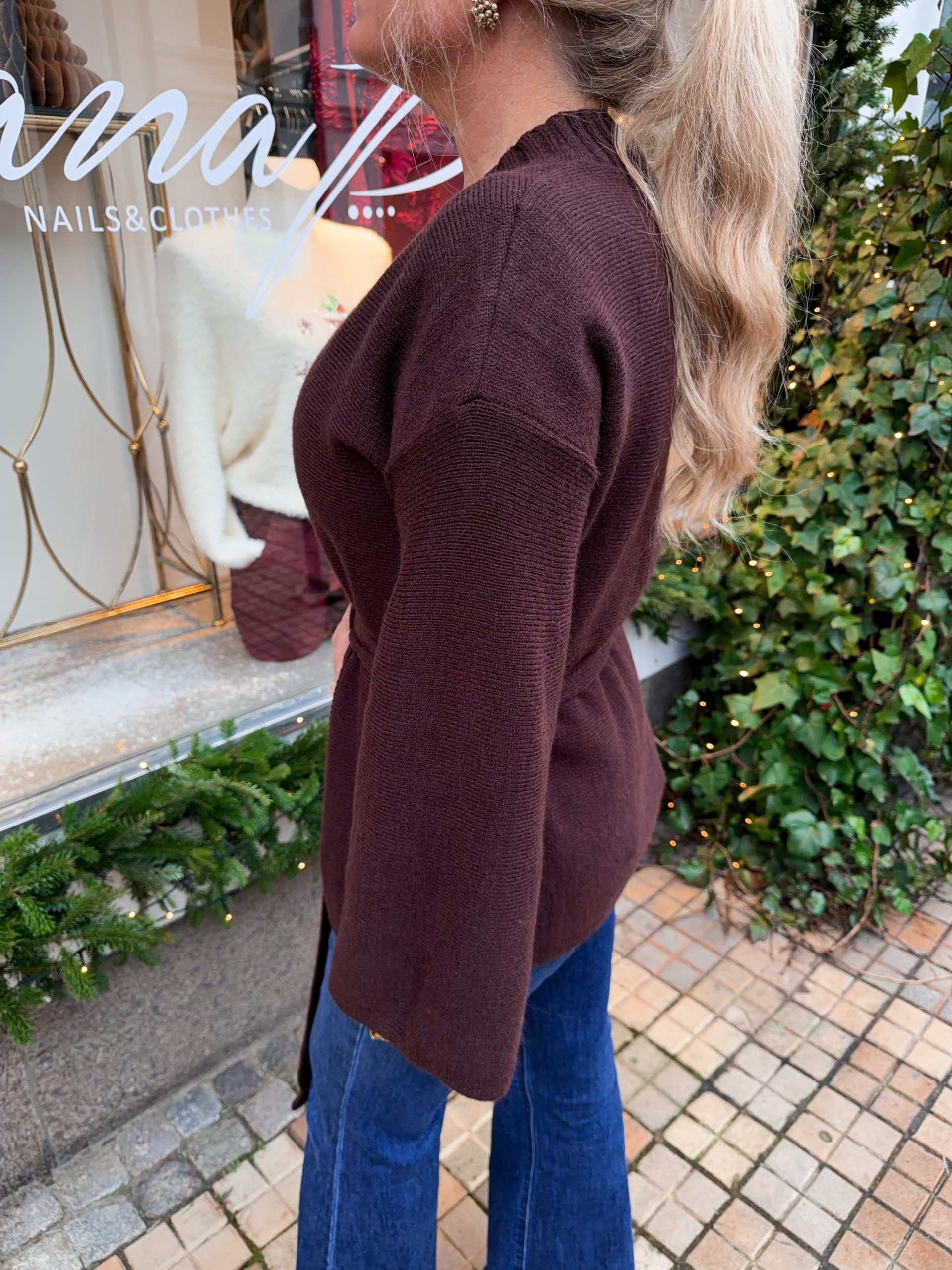 Finstickad Kofta - Espresso - Bild 3