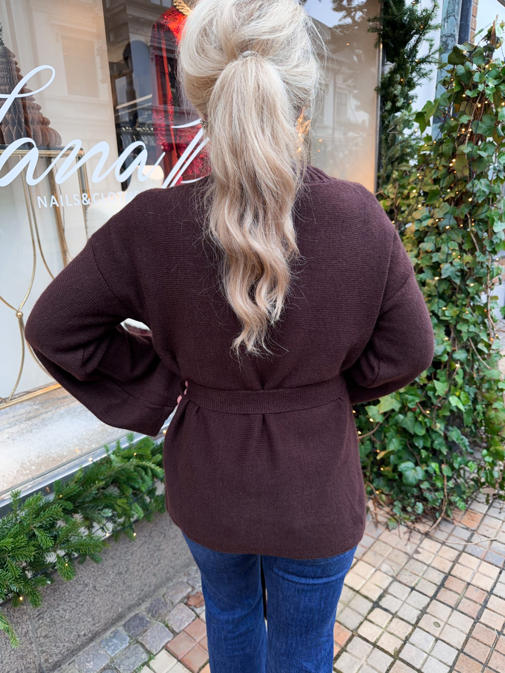 Finstickad Kofta - Espresso - Bild 4