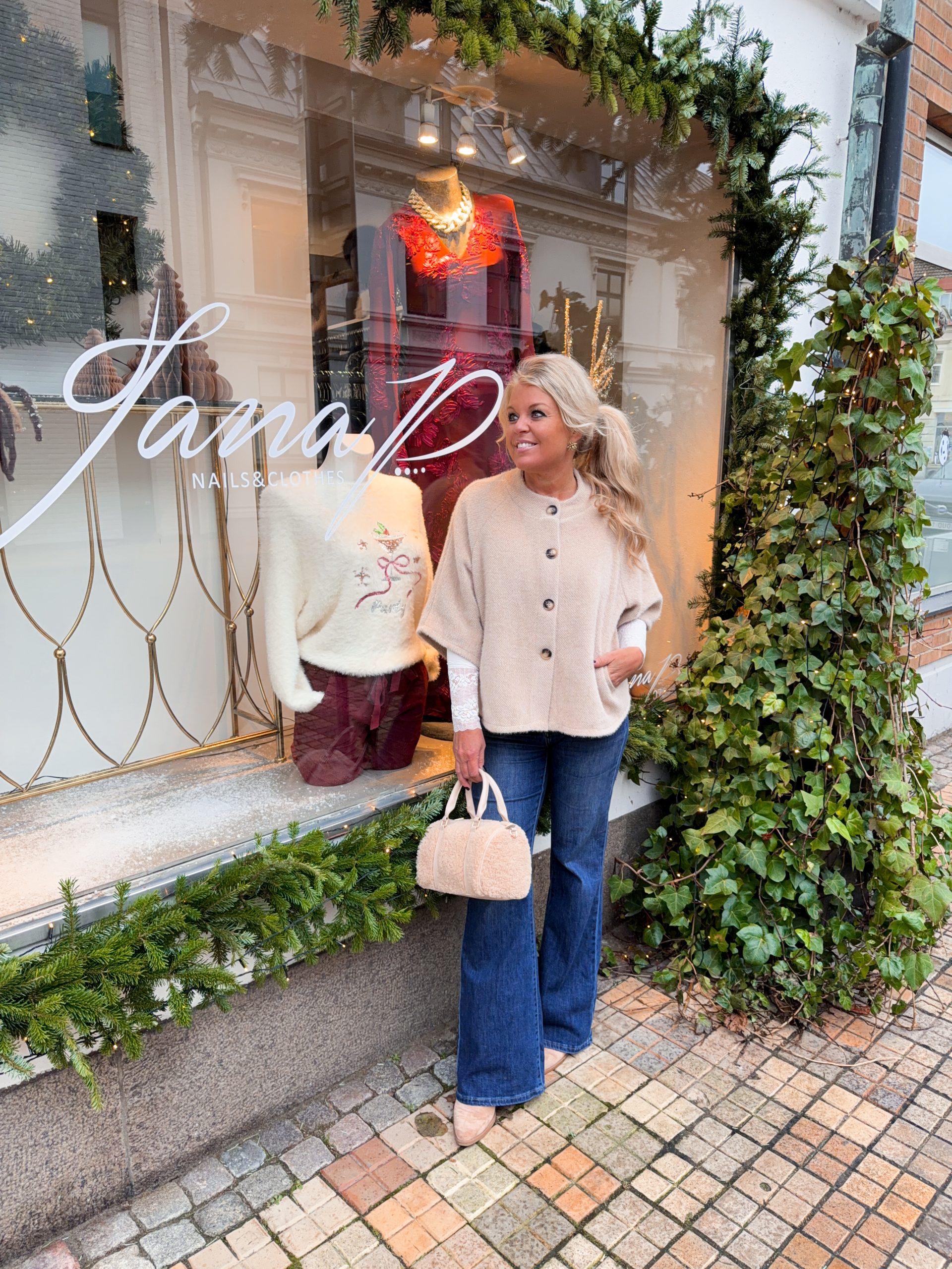 Ponchokofta - Beige - Bild 2