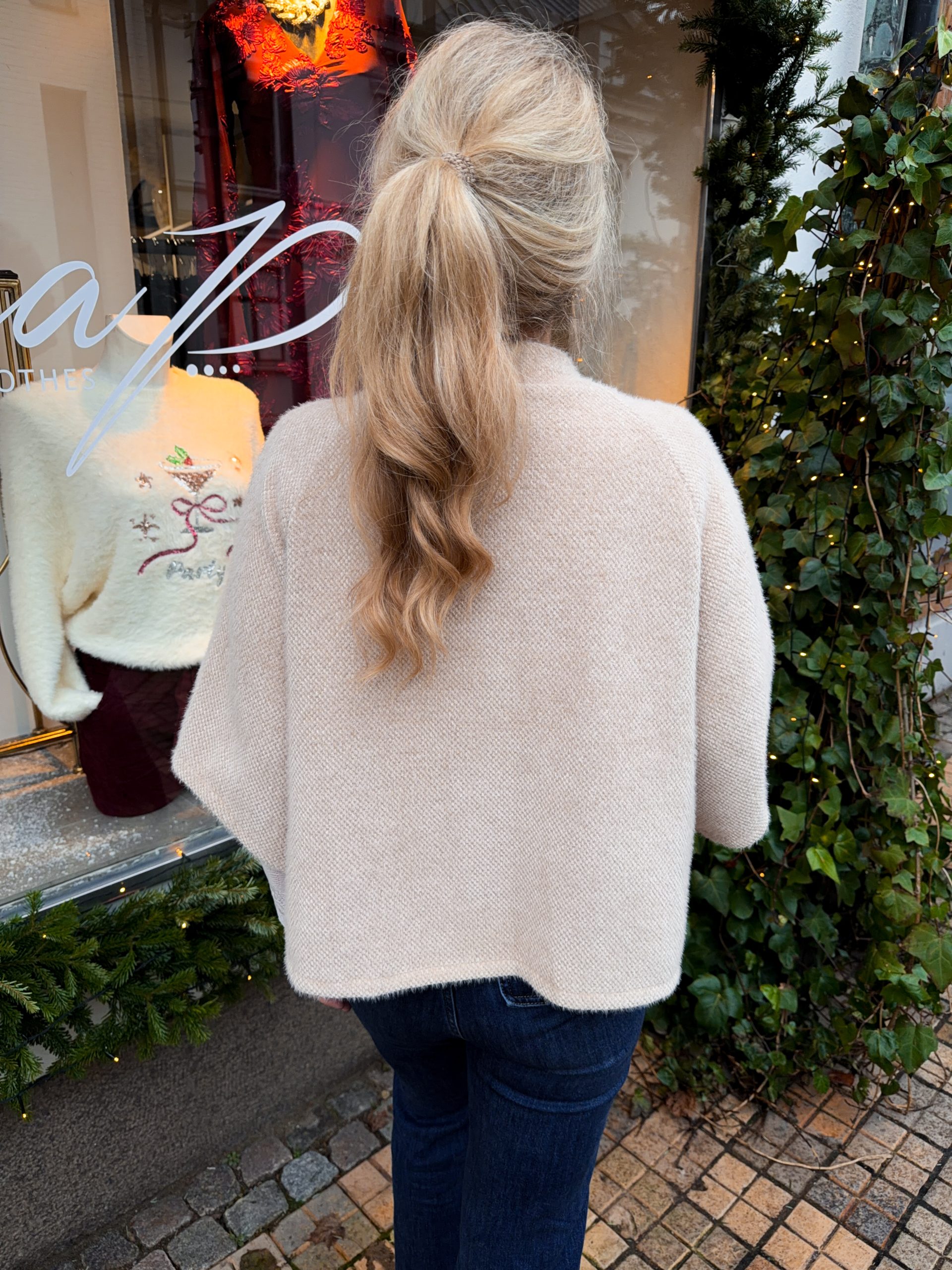 Ponchokofta - Beige - Bild 4