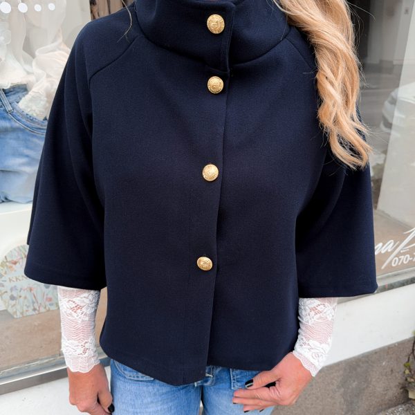 Ponchokappa - Marinblå