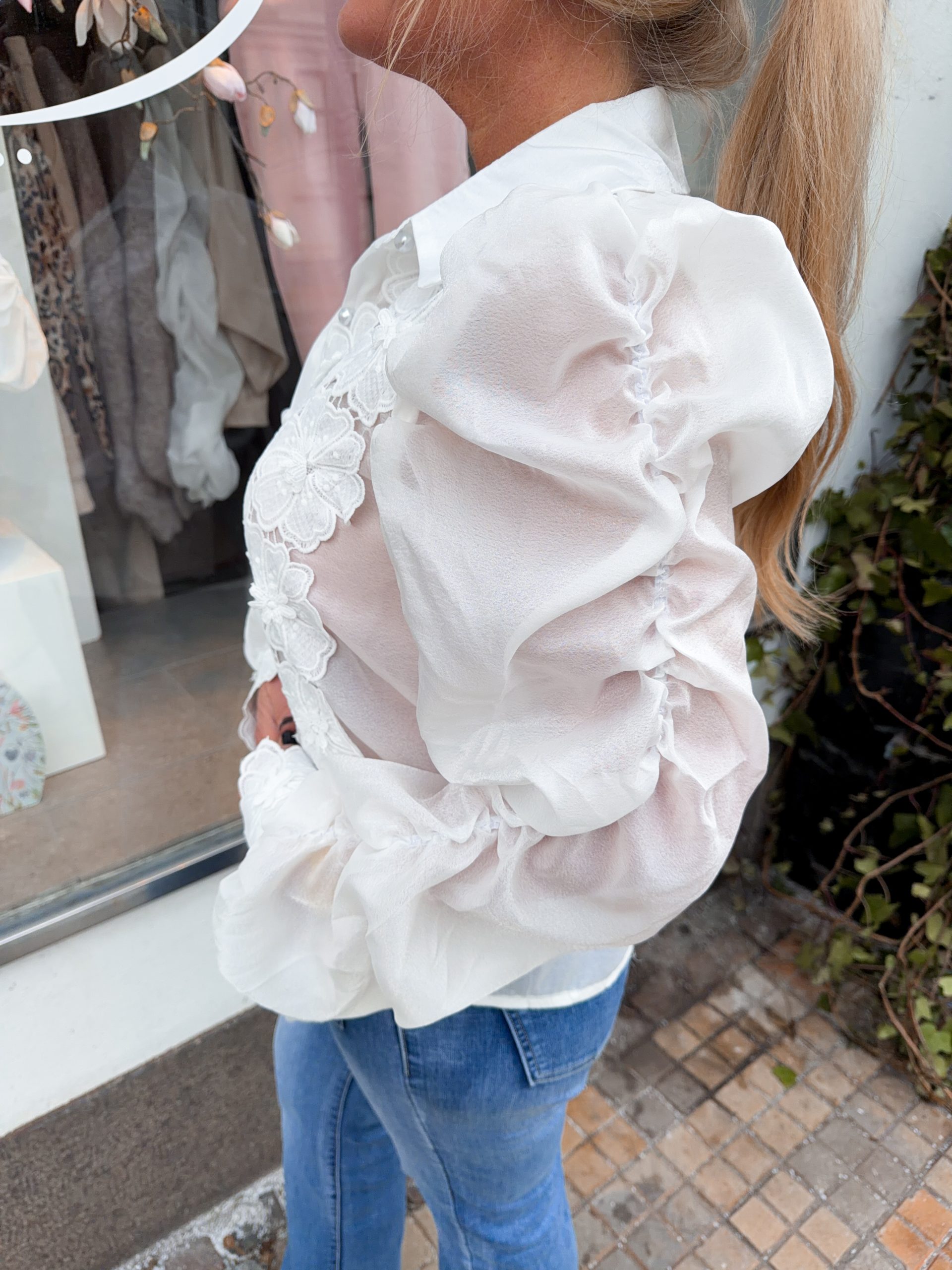 Vit Skjortblus - Krås - Bild 3