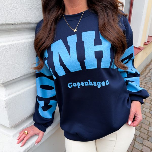 Collegetröja - Copenhagen - Navy/Blå
