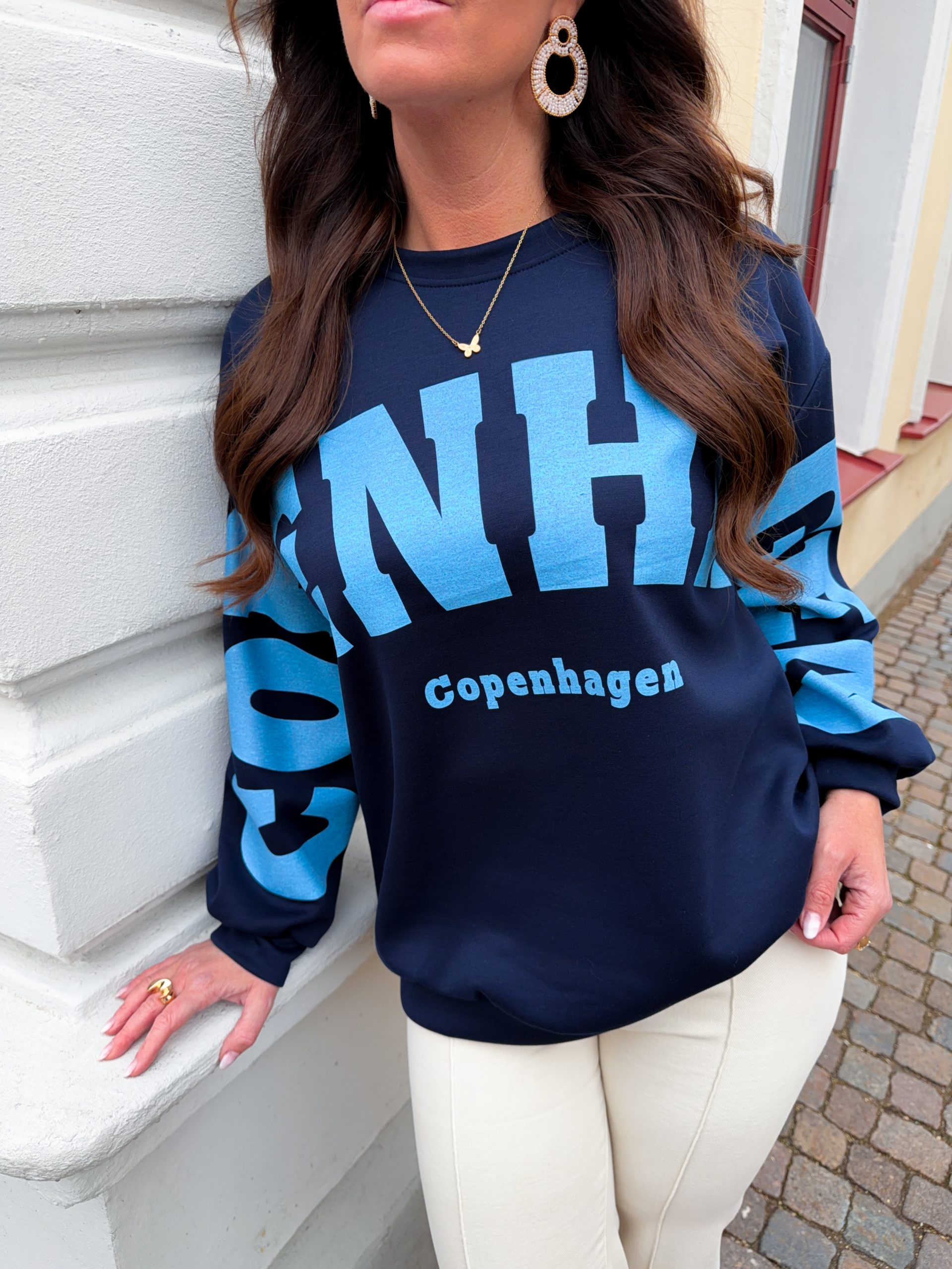 Collegetröja - Copenhagen - Navy/Blå