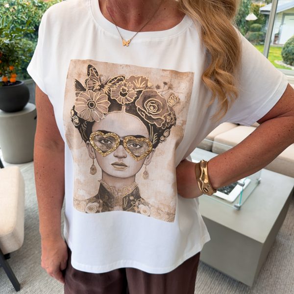 Vit T-Shirt - Gold Lady