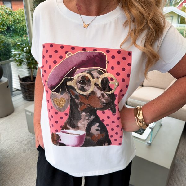 Vit T-Shirt - Prickig Tax