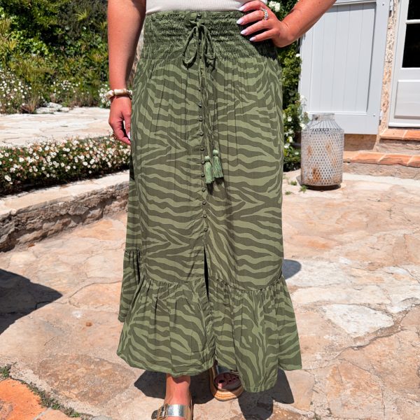Lorena Skirt - Zebra Green