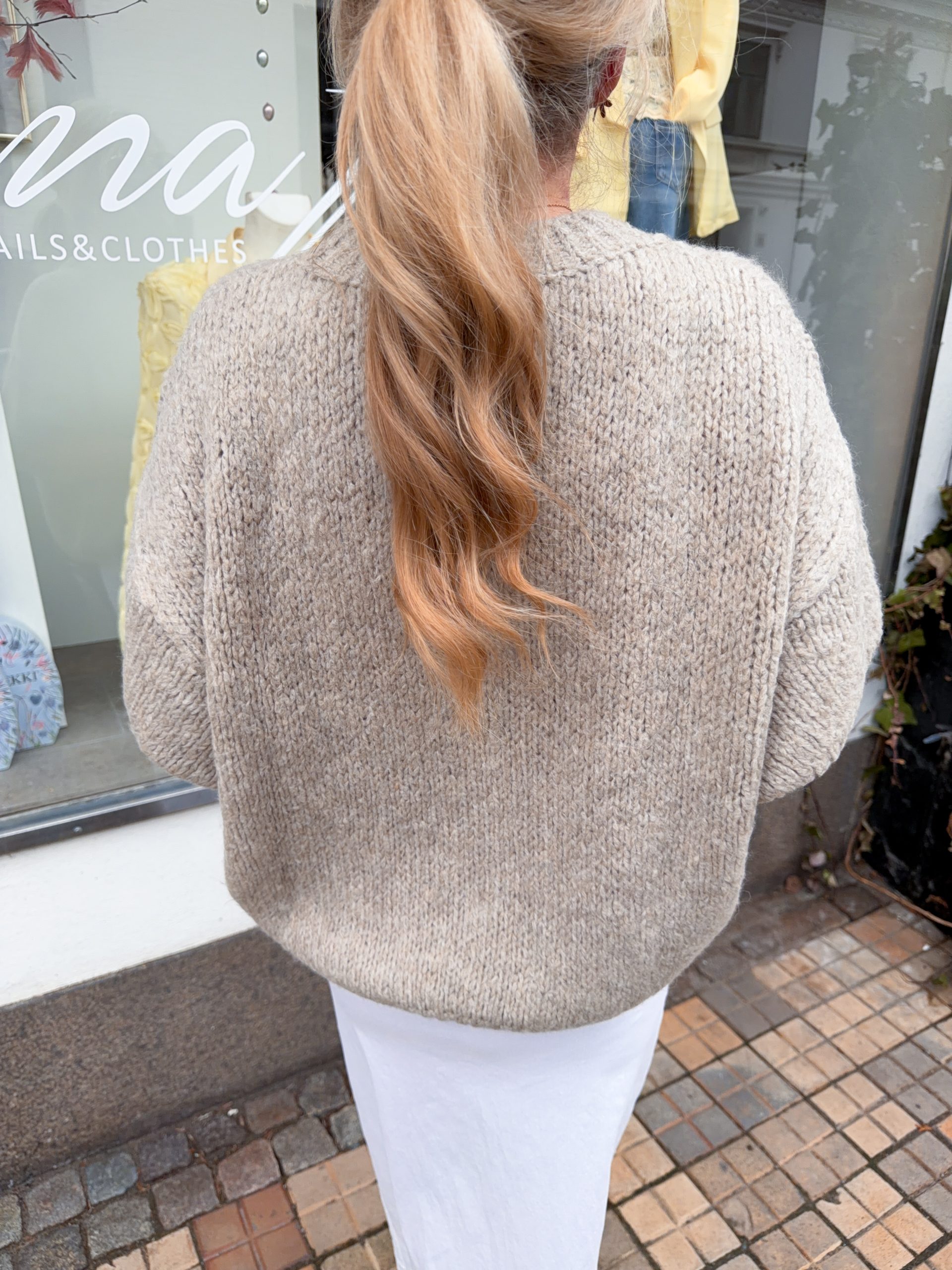 Stickad Topp - Sand - Bild 3