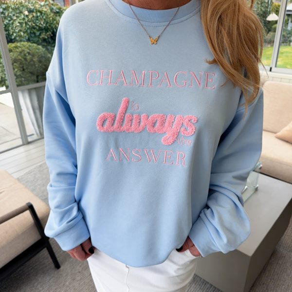 Ljusblå Sweatshirt - Champagne