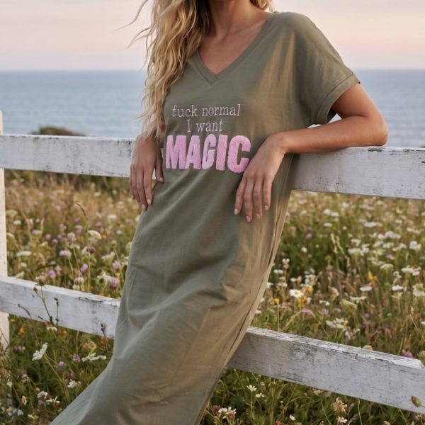 T-Shirtklänning - MAGIC - Khaki