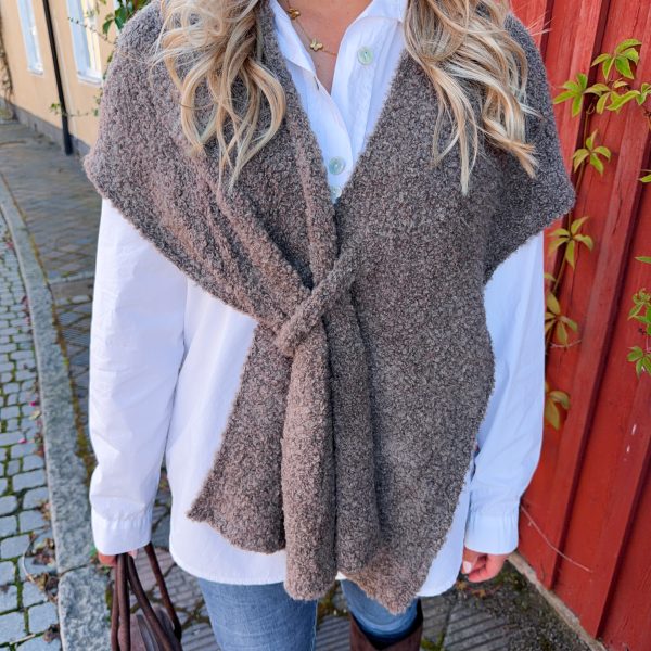 Teddy Poncho - Taupe