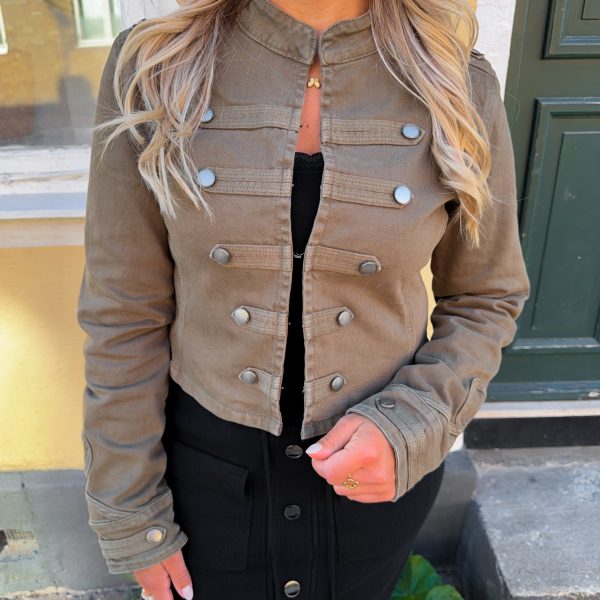 Militär Denim Jacket - Khaki